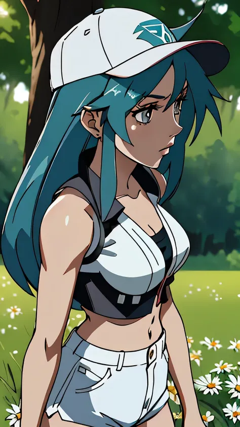 1girl in, age21, Kaname Chidori, photo of perfect woman, portrait, looking straight at camera, 5'1", Solo, Aesthetic artwork, (Straight aqua blue hair, waist length blue hair:1.25), (clear skin, pale skin, small breasts, B-cup, runners body, very thin wais...