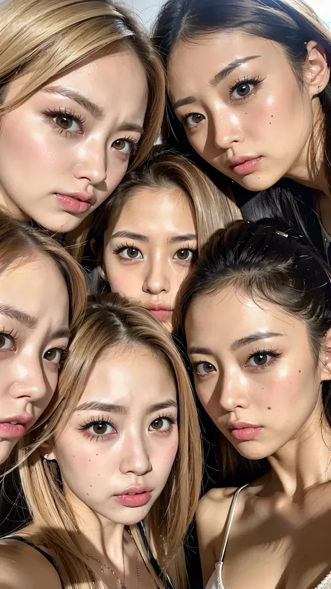 8k,high resolution、 Japanese Gal 、 cute face 、look down on me、Cold gaze、 angry eyebrows 、 open your mouth、look at me with an angry expression、 ultra clear 、 eyes match 、is staring at me、 I'm watching a close-up。My Face 、 すべての eyes match、 click...