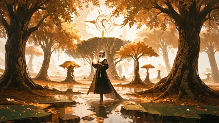 The luminous celestially-inspired floating island glows with ethereal beauty, bathed in soft hues of cyan and gold. In the center, a majestic tree with shimmering leaves exudes a sense of tranquility and magic. This surreal scene is captured in a stunning,...