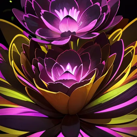 flowers with colorful lights on a black background, glowing flowers, luminous flowers, glowing neon flowers, magical flowers, neon flowers, magical colorful flowers, glowing delicate flower, stylized flowers, beautiful design, amoled wallpaper, elegant flo...