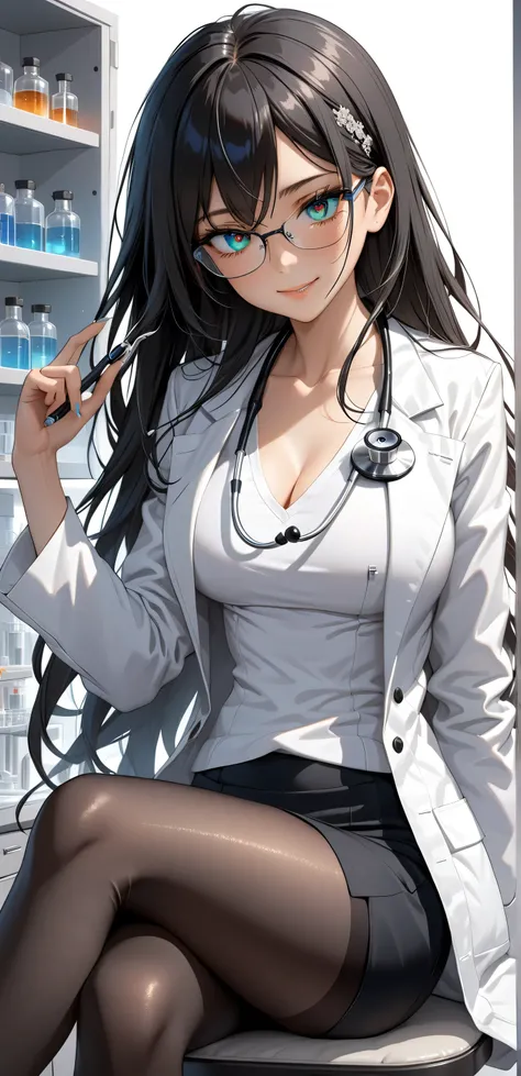 upper body, Random Sexy pose , ((Ultra detailing)), ((very aesthetic, best quality, ultra detailed)), intricate details, 1girl, ((long hair, Black hair, massy hair,)), ((Multi colour eyes)), ((Detailed eyes)), ((Beautifull eyes)), ((prefect eyes)), ((Ultra...