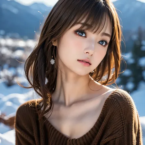 (table top:1.4, Photorealistic:1.4, 8k), Highest quality, masterpiece, Ultra High Definition, perfect dynamic composition, (( light brown hair:1.4、short hair right side ponytail))、high-definition skin and facial textures:1.3, limb details below, (( tota...