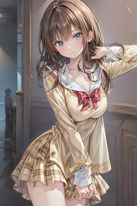 blunt bang, Hime Cut, Swift Bangs, NFS W, retina, masterpiece, accurate, textured skin, Super Detail, 解剖学的に accurate, advanced details, high quality, High Resolution, 最high quality , cute, beautiful age girl , blunt bang, curly hair, behind the back...