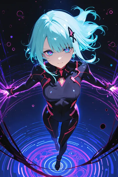 Beautiful eye ups、Eyes only、 neon color,The letters Shion in the lower right corner are stylish、