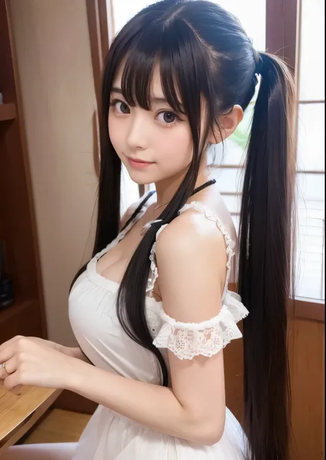 sexy sensual twin tail hair japanese girl