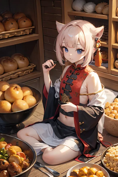 ((((Petite:1.5)))),,Chinese buns,,(indian merchant:1.5)