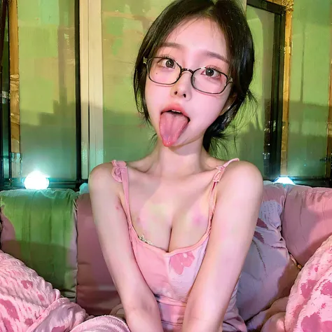 woman, beautiful girl, 、 Baby Face, Realistic skin of the highest quality, Eyes are focused, 20-year-old, Sticking out tongue, Focus on the mouth, Open your mouth, Long Tongue, saliva, Open your mouth , You can see inside the mouth, Open your mouth  Sticki...