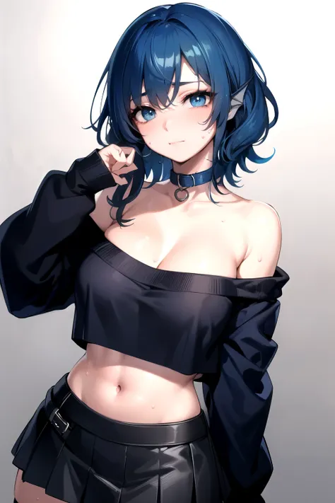 (Best Quality,Unparalleled Masterpiece:1.4),Ultra-Detailed CG 4K,(Ultra-Detailed Clear Absurdly-Vivid white Big Eyes:1.2),Gorgeous Round Detailed Face, ADULT(Bangs:1.2), wakasagihime, 1women, age 20, short stack, thick , big breast, big head, (short:1.1), ...