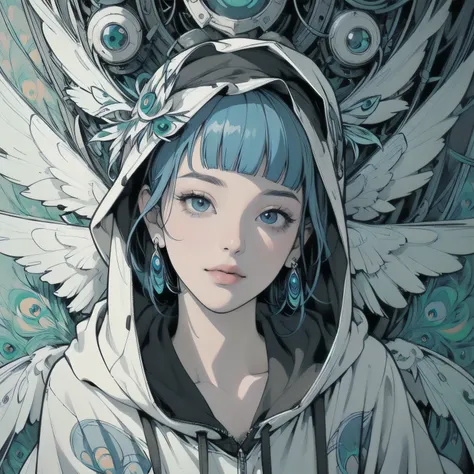 ((((masterpiece, top quality))), ((((32K wallpaper))), mechanical wings, perfect face, detailed hair, headshot, lots of white flowers, gorgeous light leaks, reaper, (((( detailed and complex futuristic mechanical wings)))), ((((beautiful perfect face)))), ...