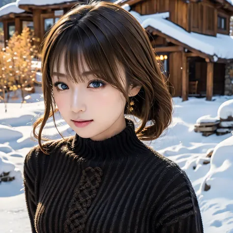 (table top:1.4, Photorealistic:1.4, 8k), Highest quality, masterpiece, Ultra High Definition, perfect dynamic composition, ((light brown hair:1.4、short hair right side ponytail))、high-definition skin and facial textures:1.3, limb details below, (( total...