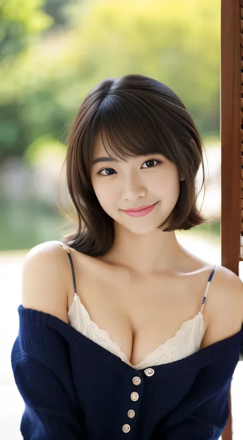 masterpiece,best quality,(Japanese girl),((Beautiful girl)),cleavage,(off shoulder:1.2),(perfect body beauty:1.2),(shy smile)