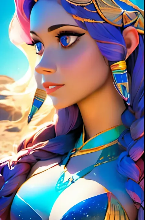 a close up of a woman in a dress standing in the desert, goddess of space and time, cosmic goddess, moon goddess, celestial goddess, goddess art, earth goddess mythology, goddess of travel, lunar goddess, egyptian princess, jen bartel, goddess of the moon,...