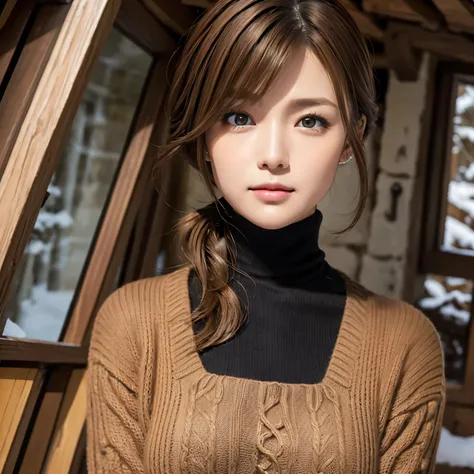 (table top:1.4, Photorealistic:1.4, 8k), Highest quality, masterpiece, Ultra High Definition, perfect dynamic composition, ((light brown hair:1.4))、high-definition skin and facial textures:1.3, limb details below, (( totally captivates you :0.9)), (Che...
