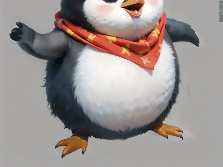 penguin furry texture scarf texture foot nail texture detail HD