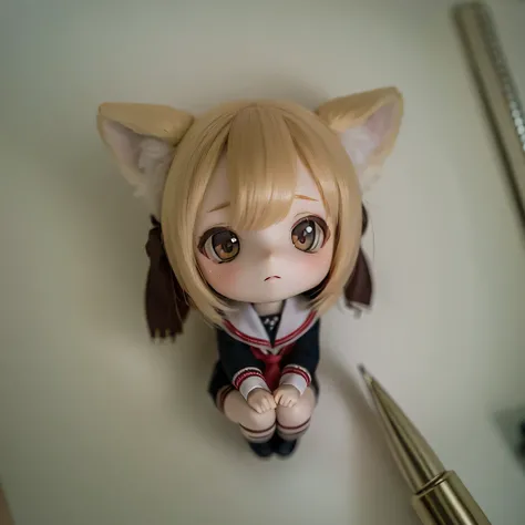                       school uniform 、            Shiba Inu Girls、              chibi、             cute 、3D pencil drawing                                  