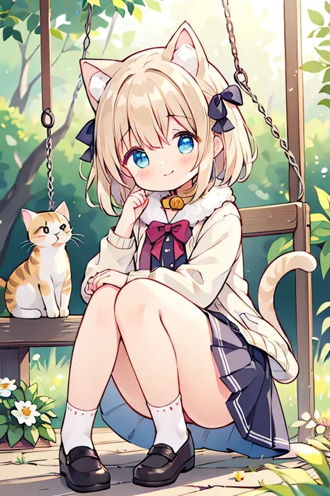 Highest quality、High Resolution、(high image quality:1.2)、masterpiece、detailed background、age beauty、 detailed expressions 、detailed eyes、anatomically correct、Normal number of fingers、 big smile 、とてもcute、A warm and gentle moment like a page in a picture boo...