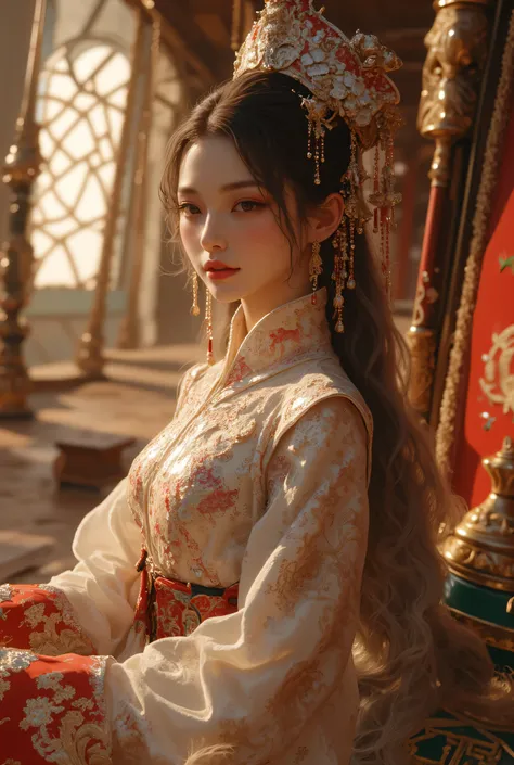 1girl, Pretty cute beautiful Chinese lady idol wear outfits and random beautiful dress, reflecting the cultural essence of the below random travel location and photo in Randomized Travel Theme and romantic environment:
She is gracefully dressed in an outfi...