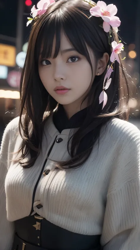 masterpiece、Highest quality、Ultra High Definition、super image quality,aesthetic、16k、 Photorealistic:1.4、Original photo , Japanese 、night 、(is young、flat chest:1.8, AA-cup chest :1.5、Ultra-thin waist:1.2)、 Long Sleeve、Micro Mini Skirts、Unreal and dynamic、S...