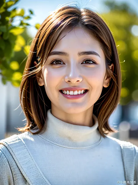 ((White Wine)),((  wine glasses)),(realistic, superrealistic:1.4), 16K HDR,  high image quality,((White Wine)),((  wine glasses)),turtleneck shirt,Age 33,29 years old,happy smile, short hair,  best smile、japanese actress, is so beautiful(  just like the re...