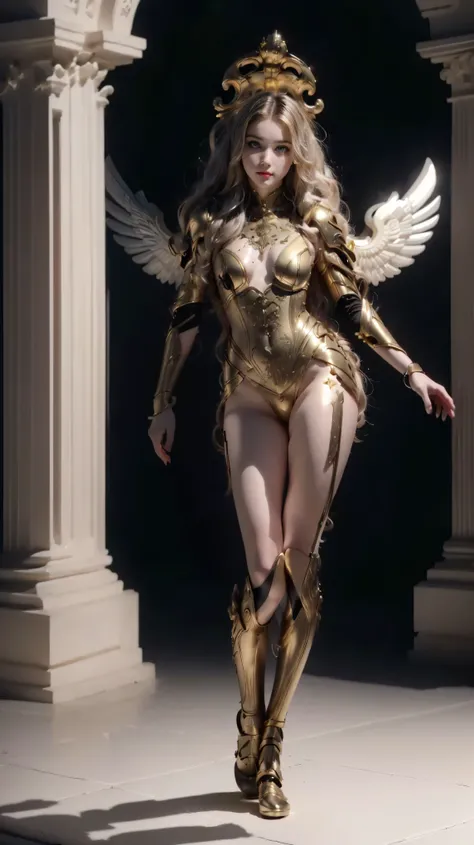 mechanical style,golden theme,(   A beautiful mechanical angel       ,  anatomically correct ,  full body ,halo,Golden wings  ,standing,    with a circular base     ), 
Zodiac background    ,     sky,     cloud,    galaxy, (    3d rendering    ,    ,    de...