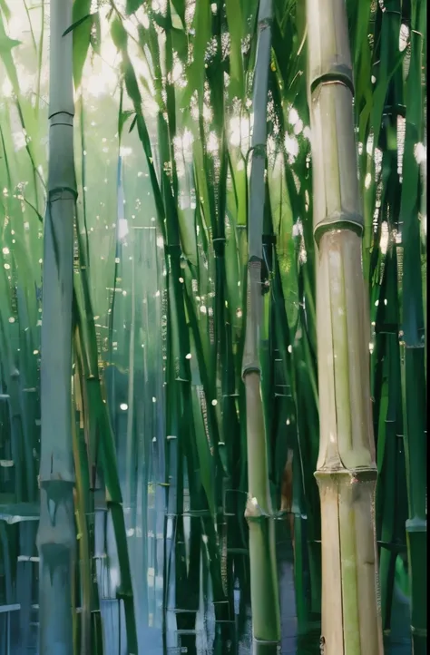 a close up of a bamboo tree with water droplets on it, beautiful nature, nature wallpaper, green rain, after the rain, wet from rain, beautiful natural background, beautiful wallpaper, bamboo, dewdrops, hd wallpaper, dew drops, after rain, really beautiful...