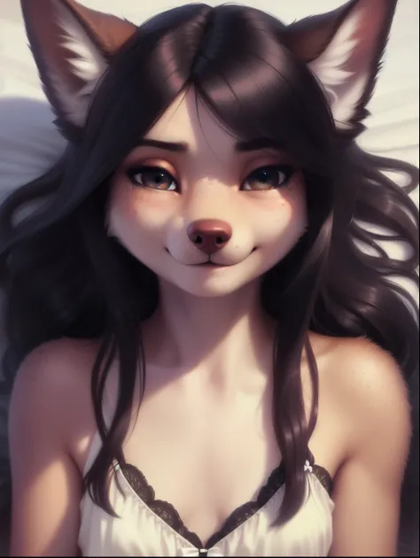 ((Realistic portrait, anthropomorphic dog, casual dress, 16yo)), flat chest, small breasts, anatomically correct, Schlank, Hochgeladen E621, detailed flauschige fur, (von Fluff-Kevlar, Iskra, personalami, wolfy-nail, Pino Daeni), realistic, ultra sharp ima...