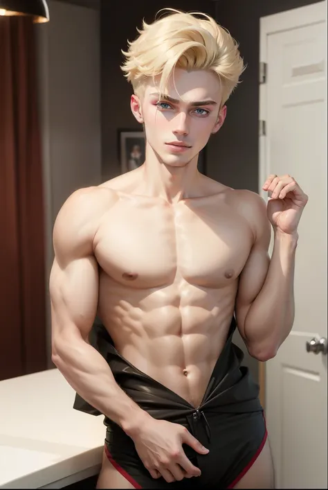 
          Russian gay queer TikTok star, handsome blond guy 