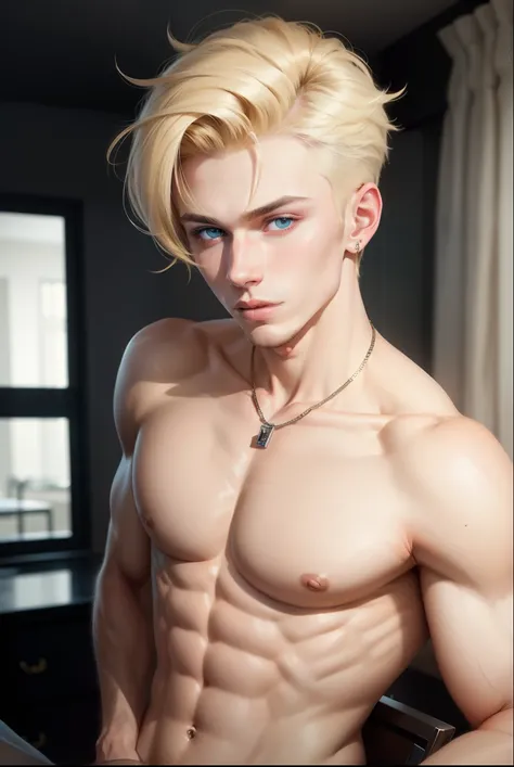 
          Russian gay queer TikTok star, handsome blond guy 