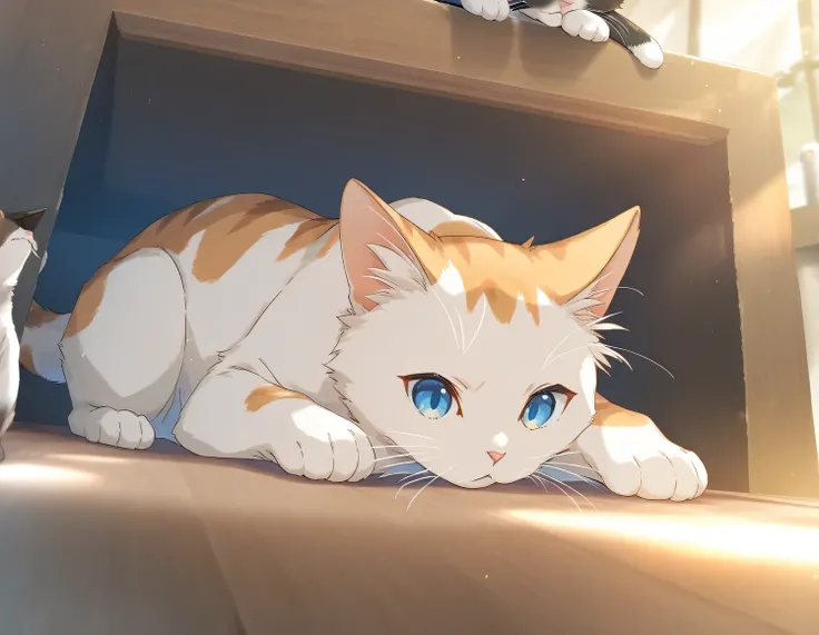 animal, cat, cat tower, cat walk, game CG, break,(artist:mitsumi_misato),artist:fujiyama,artist:kokonoka, break,(masterpiece), (best quality), (ultra-detailed),(Detailed Lighting), very aesthetic, newest,