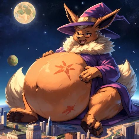 4k ultfigurelity, (4k half body view:1.0),ultra high detailed body,feral (flareon),enormous body,(small head), (hyper belly:1.3), (round belly),bloated belly,side view,by Zackary911,drawn in the style of Akira Toriyama, animated in the style of Toei animat...