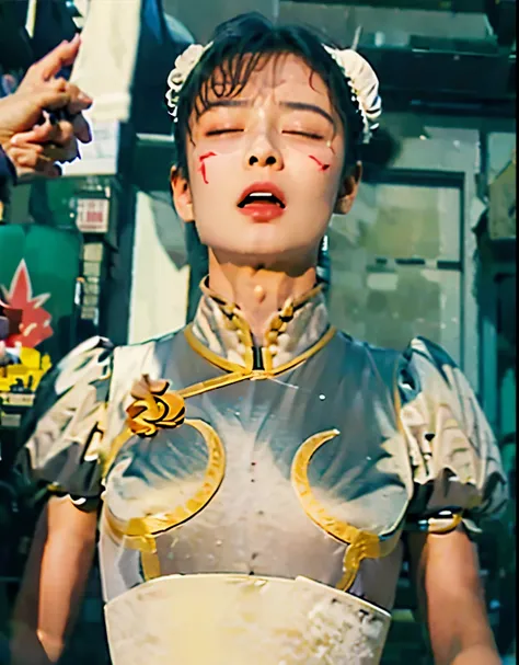 closed eyes, is limp, A body that is powerless and clumsy, has fainted, Sad Emotions, masterpiece, hyper real, photo real, high image quality,