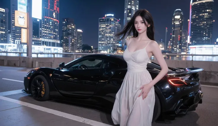 Japanese woman and supercar