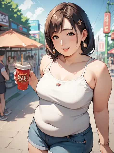  score_9,  score_8_ up,  score_7_ up,  score_６,  score_5_ up,  score_4_ up， source_anime break，nsfw，uncorrected，Highest quality，masterpiece， Fisheye ，cute Japanese middle-aged woman，46 years old，Kind Mother，Chubby，small breasts，