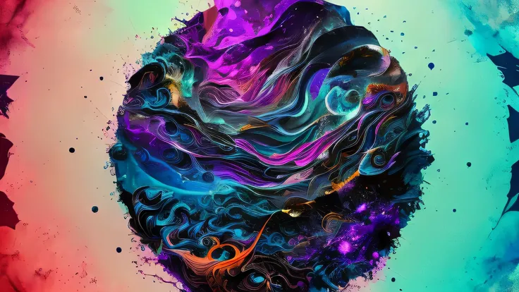 a broken piece created in the style of Alberto Seveso An abstract illustration of the universe would be a breathtaking masterpiece. This illustration will be full of intricate details and patterns, This illustration will evoke a sense of chaos and fragment...