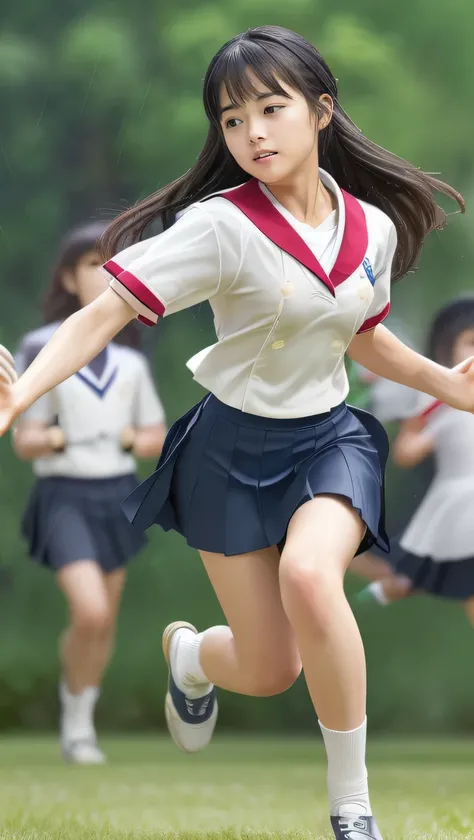 Highest quality、 natural depiction、Hi-Res、delicate、Very high degree of perfection 、beautiful,Girls are in elementary school６Grade、 black hair、cute girl eyes、Petite、Perfect Arms、(perfect fingers)、Perfect Legs、small breasts、Looks like Daidouji Tomoyo、((March...