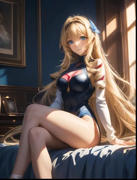 （（（ＳＦＷ、Highest quality、 first class masterpiece 、 Normal Body 、8k、  detailed face 、 super precise、   real color 、５refer to、Highest）））、Cecilia Alcott Cecilia Alcott / Infinite Stratos、Beautiful Girl、 Gold、long hair、Vertical roll hair、slender、 slim、Beautiful...