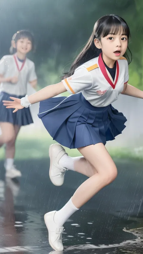 Highest quality、 natural depiction、Hi-Res、delicate、Very high degree of perfection 、beautiful,Girls are in elementary school６Grade、 black hair、cute girl eyes、Petite、Perfect Arms、(perfect fingers)、Perfect Legs、small breasts、Looks like Daidouji Tomoyo、((March...