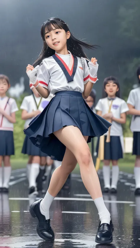 Highest quality、 natural depiction、Hi-Res、delicate、Very high degree of perfection 、beautiful,Girls are in elementary school６Grade、 black hair、cute girl eyes、Petite、Perfect Arms、(perfect fingers)、Perfect Legs、small breasts、Looks like Daidouji Tomoyo、((March...