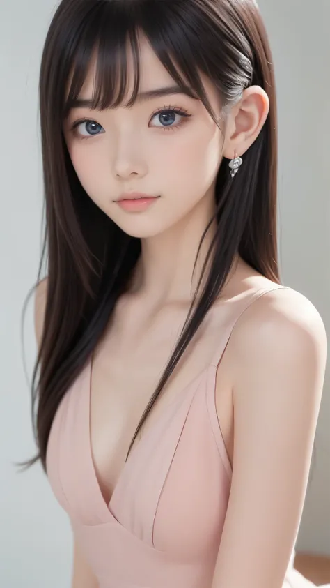 Very Beautiful Super Long Straight Blonde Hair、 ultimate beautiful girl 、 (((clear after masturbating々A funny expression))), baby face 、 Beautiful Bangs、 bangs between eyes、 mastepice  ,  Highest quality,  illustration of a woman with a penis , Very Detail...