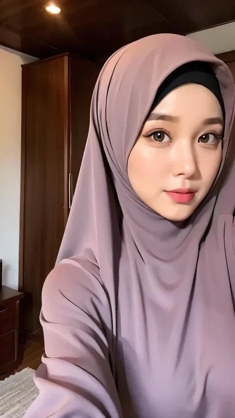 Beautuful Women、hijab, indonesian, a room、selfee、city、The face is cute、Vanrak Ayyans appears、1 girl, stylish, large breasts