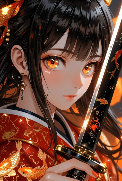 (EyesHD:1.2), masterpiece, best quality, ultra-detailed, very aesthetic, sharp focus, depth of field, vibrant colors, ray tracing, best lighting, detailed illustration, detailed background, cinematic, beautiful face,beautiful eyes,
1lady,(((black long hair...