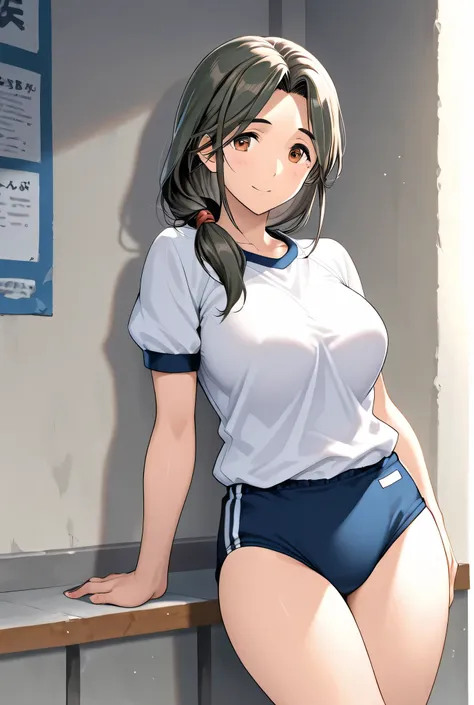 Piyotan  \(girls and tanks\),gym uniform,buruma, 1girl ,Alone,