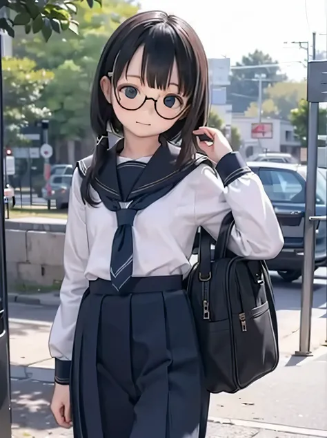 ((((        school uniform ))))   pantsを見せる
 ボブ、       perfect glasses     ,  Pick up the skirt,   pants,  eyewear _removed, holding_ eyewear nsfw