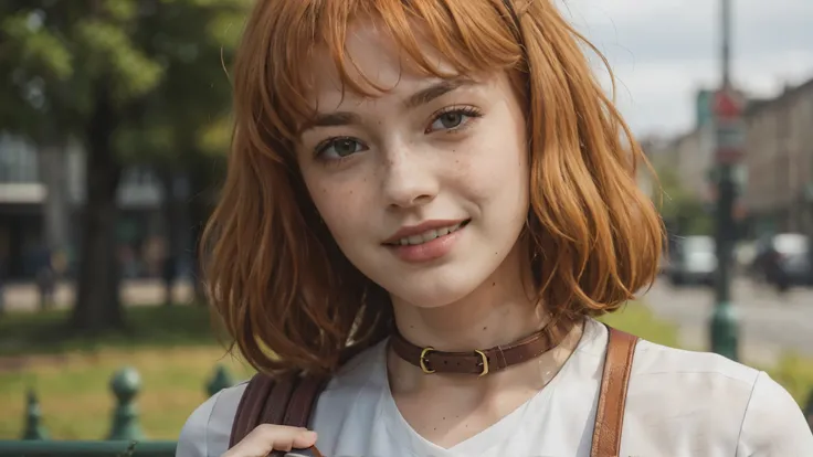(masterpiece), best quality, expressive eyes, perfect face, multilevel marketing, midriff, Areolae, long ginger hair, Hairclipa, limbus salesmen woman, perfect anatomy, (((holding an sales briefcase))), (((closeup face))), tall woman with a muscular physiq...