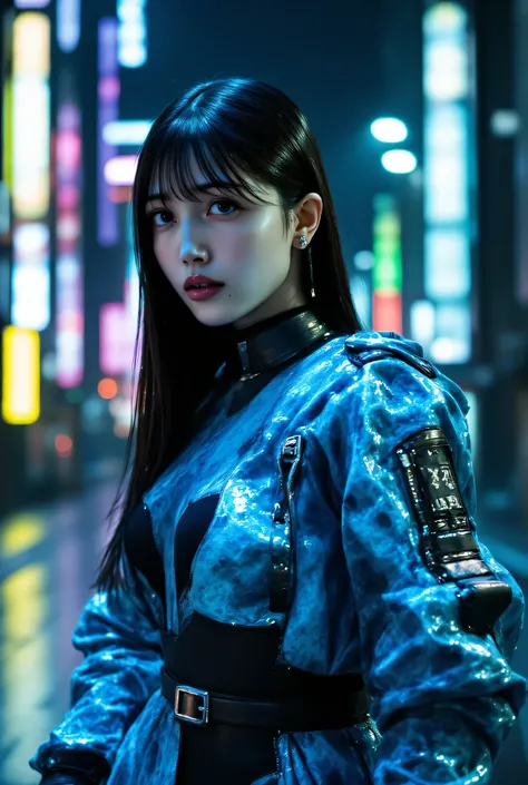 (((The dark Nostromo highway:2.0))),((( HR Gigger Style Cyberpunk Atmosphere :2.0))),((Ride the blue glowing glass motorbike of the future:2.0)),(((ride on a cyberpunk falcon motorbike:2.0))),((full body:2.0)),one woman,(cute face),(Beautiful well-balanced...