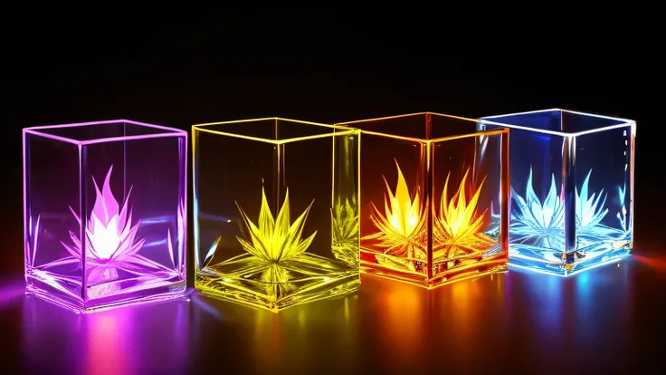 glowing glass blocks