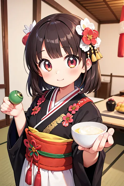 Best Quality、Hi-Res、(high image quality:1.4)、masterpiece、detailed background、realistic、 RAW photos 、Hinamatsuri is a traditional Japanese event to wish for the healthy growth and happiness of girls、decorate hina dolls、hishimochi or hina arare、Enjoy white s...