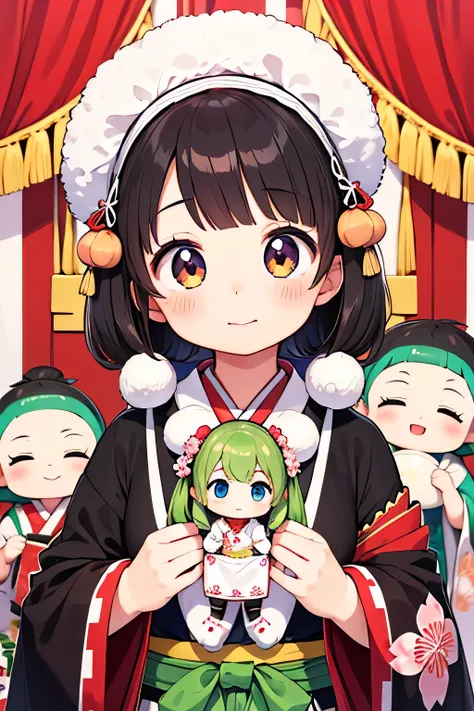 Best Quality、Hi-Res、(high image quality:1.4)、masterpiece、detailed background、realistic、 RAW photos 、Hinamatsuri is a traditional Japanese event to wish for the healthy growth and happiness of girls、decorate hina dolls、hishimochi or hina arare、Enjoy white s...