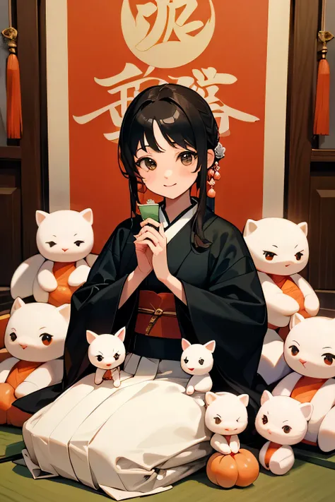 Best Quality、Hi-Res、(high image quality:1.4)、masterpiece、detailed background、realistic、 RAW photos 、Hinamatsuri is a traditional Japanese event to wish for the healthy growth and happiness of girls、decorate hina dolls、hishimochi or hina arare、Enjoy white s...