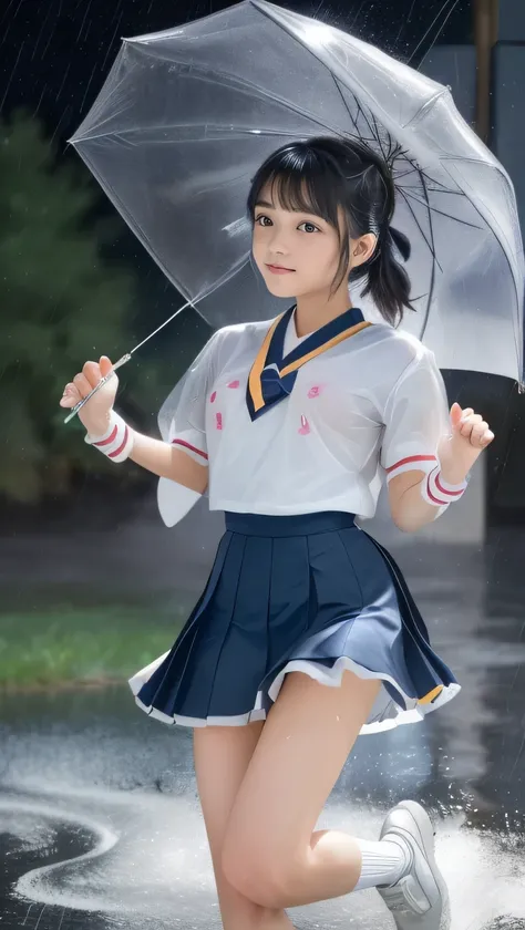 Best Quality、 natural depiction、Hi-Res、delicate、Very high degree of perfection 、beautiful,Girls are in 6th grade、 black hair、cute girl eyes、Petite、Perfect Arms、(perfect fingers)、Perfect Legs、small breasts、Looks like Daidouji Tomoyo、((Marching band club uni...